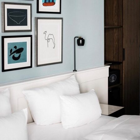 Hotel Kong Arthur rooms with Nola lamps customized version by Cph Lighting
